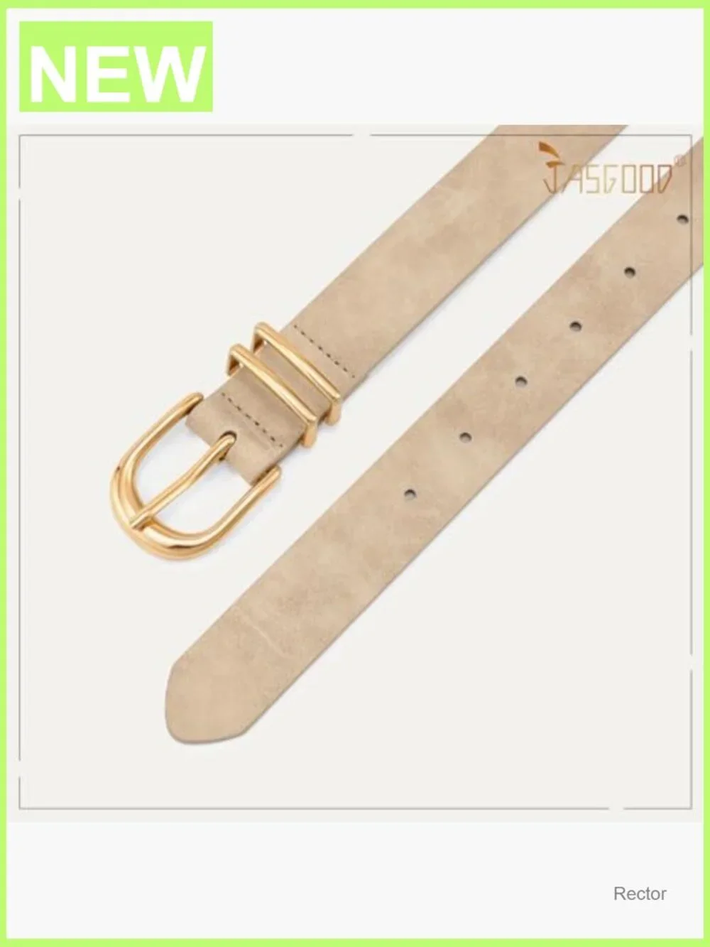 3 Pack Faux Leather Belts for Jeans Dresses - Gold Buckle Waist Belt